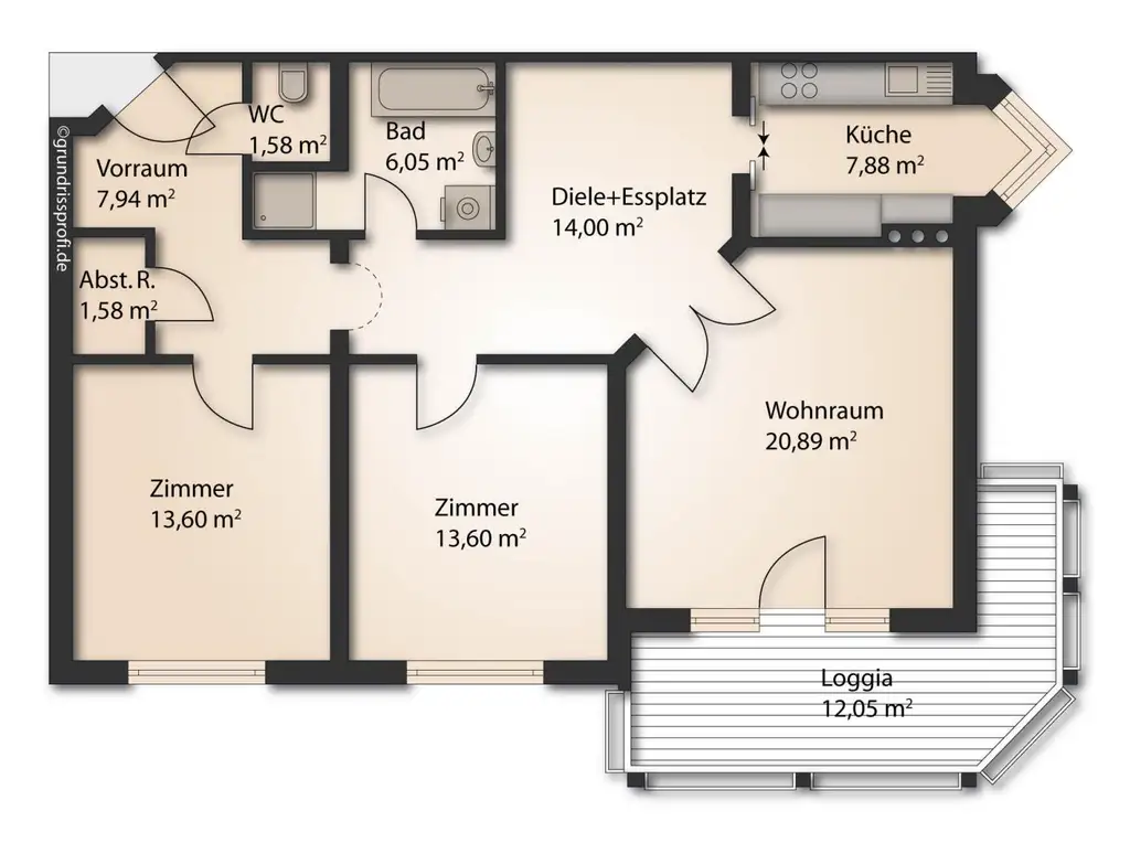 Großzügige 3-Zimmer-Wohnung in familienfreundlicher Lage