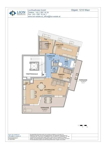 Rarität und Wohntraum! Dachgeschosswohnung mit südwestseitiger Terrasse an der oberen Alten Donau auf Eigengrund! Garagenplatz inkludiert