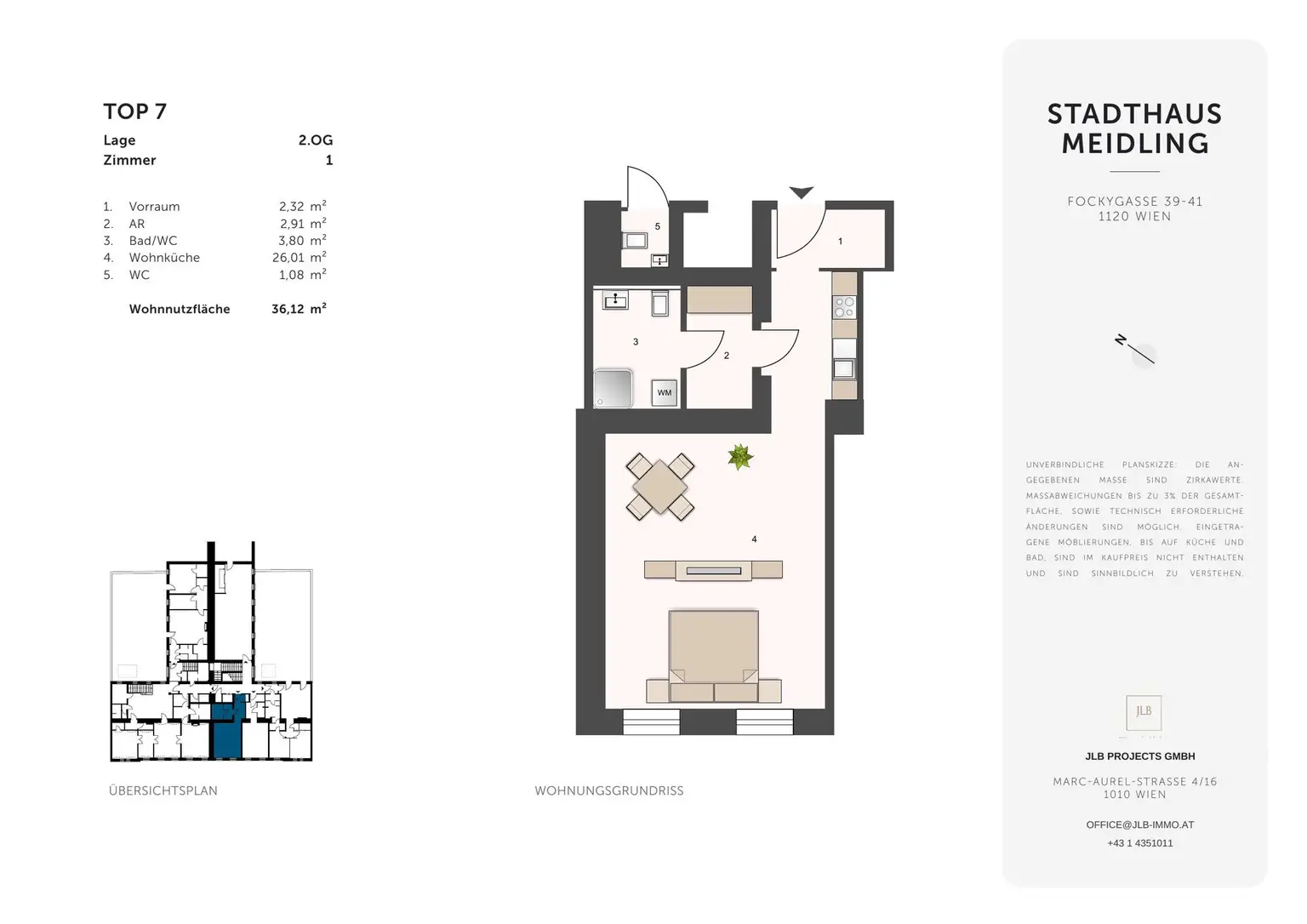 STADTHAUS MEIDLING – Grundriss Top 7 – JLB