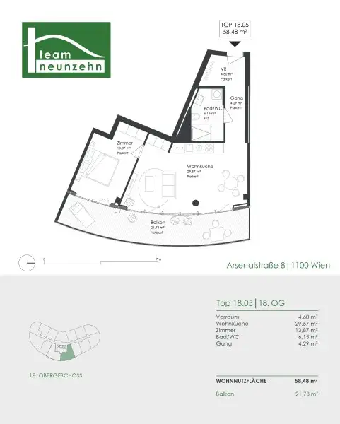 Urbanes Wohnen mit Klasse – exklusive Neubauwohnung beim Wiener Hauptbahnhof!