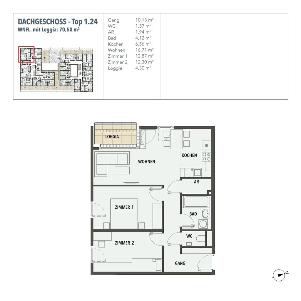 EDI N° 7 - Provisionsfreie 3 Zimmerwohnung mit großzügiger Freifläche