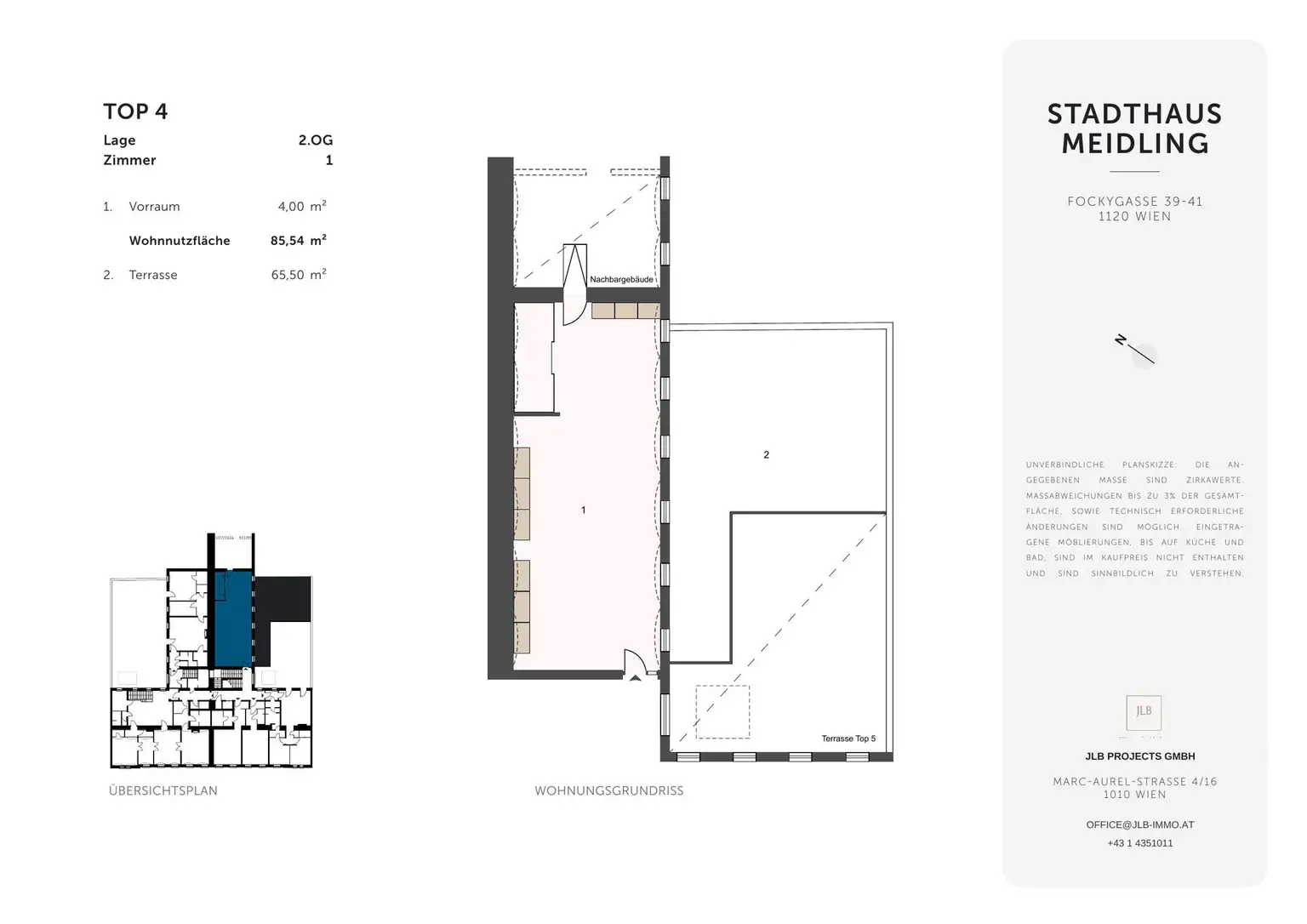 STADTHAUS MEIDLING – Grundriss Top 4 – JLB