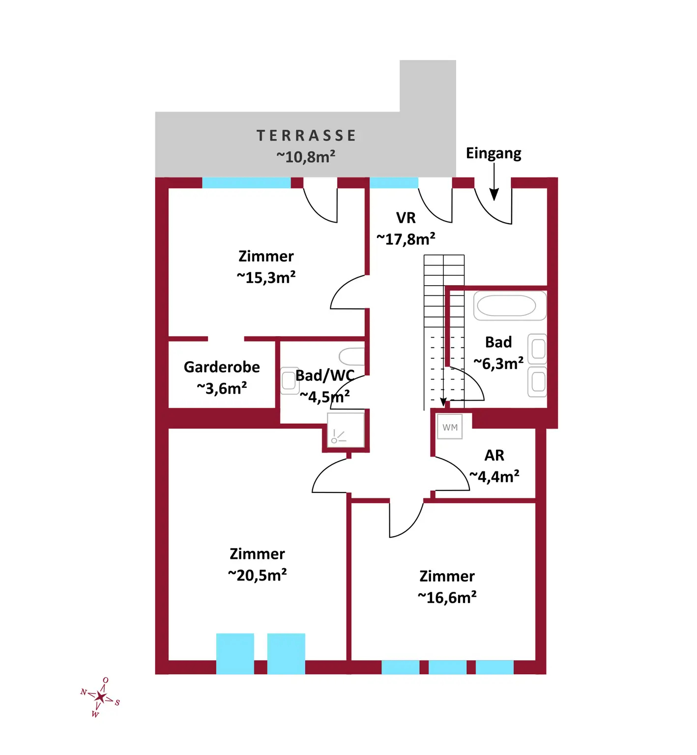 Grüner Dachgarten mit Blick über Wien I exklusive DG - Wohnung I Großzügige Fensterflächen mit Rollläden I Klimaanlage