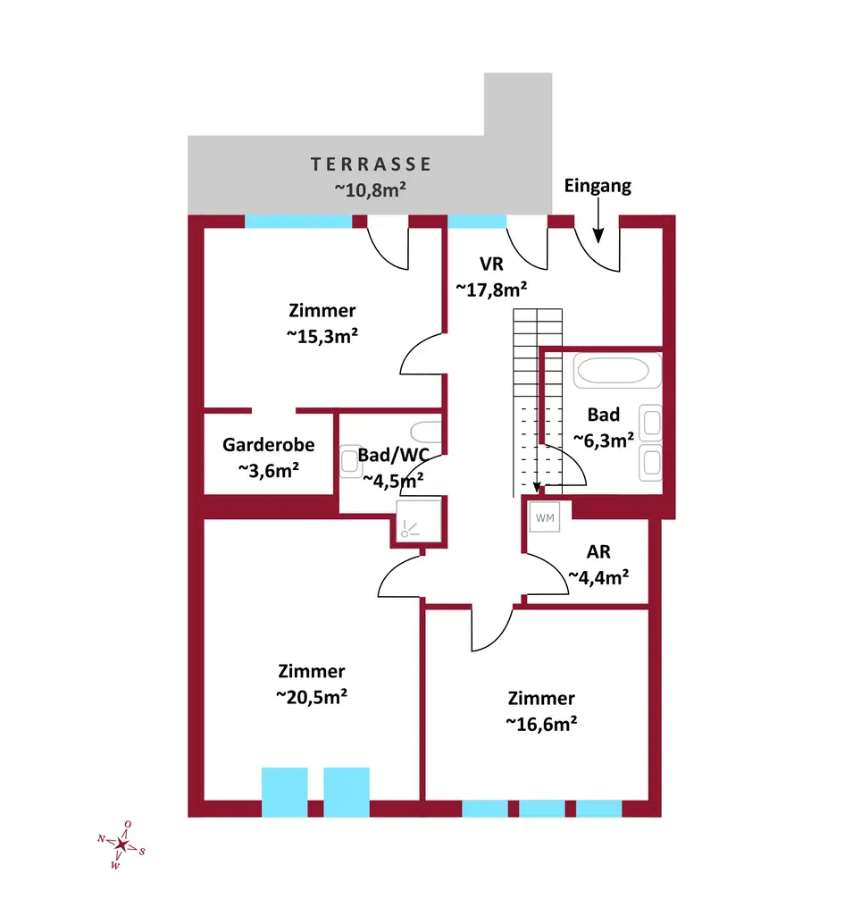 Grüner Dachgarten mit Blick über Wien I exklusive DG - Wohnung I Großzügige Fensterflächen mit Rollläden I Klimaanlage