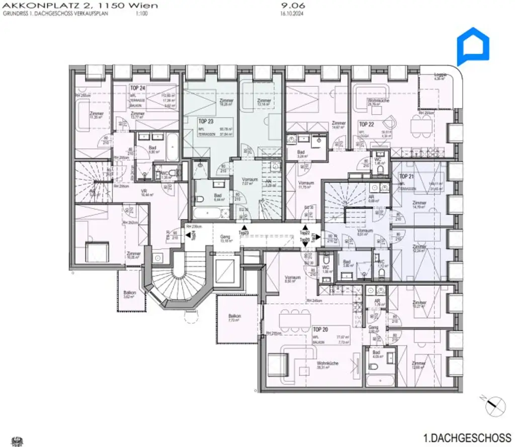 Schönbrunnblick-Gloriette, ERSTBEZUG, JETZT einziehen! Dachgeschoss NEU mit modernster Ausstattung148m² Wohnfläche, 4 Zimmer plus Nebenräume, auch Altbau Etagen-Wohnungen, teilweise Kurzzeitvermietung möglich !