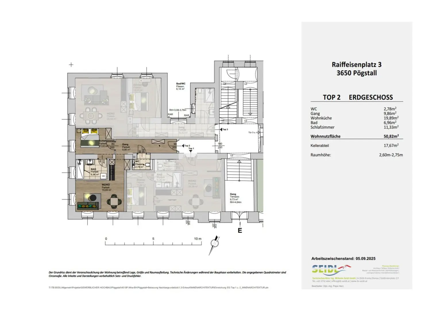 Charakteristisches Zinshaus im Ortszentrum