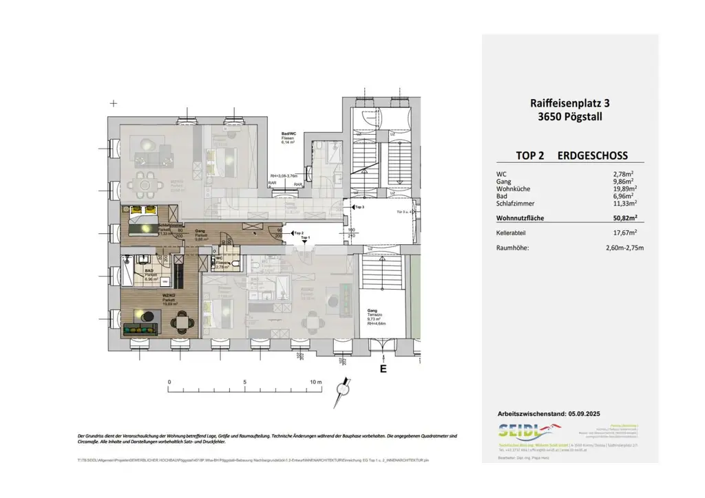 Charakteristisches Zinshaus im Ortszentrum
