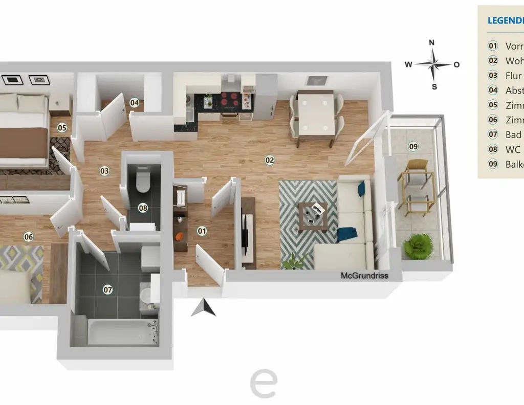 Altbau-Etagenwohnung im 2. OG, TOP 5, bis 31.1.2026 befristet vermietet!