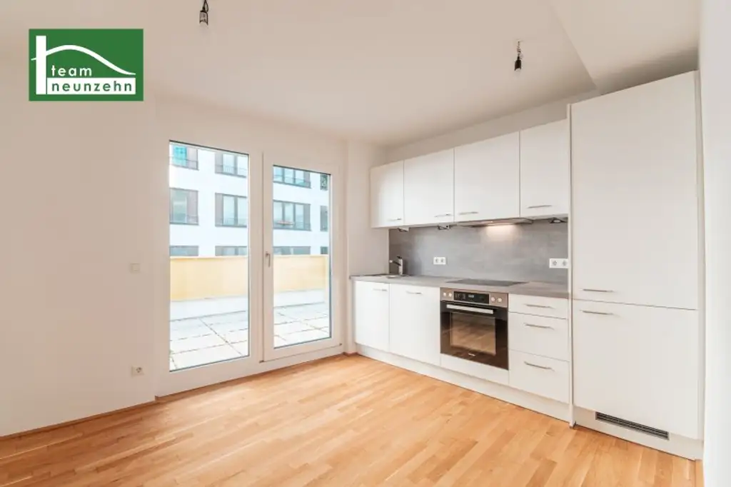 Küche und Tiefgaragenplatz bereits inkludiert! Herrliche Neubau-Erstbezugswohnung zwischen An der Schanze und dem Kirschblütenpark