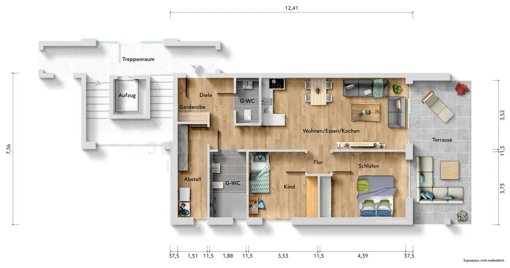 Grundriss EG - WE Nr. 2