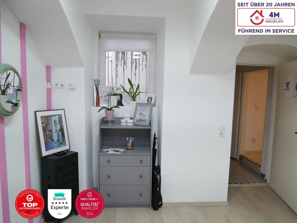 Vielseitig nutzbare Gewerbeimmobilie in WU-Nähe mit Terrasse - Kurzzeitvermietung möglich