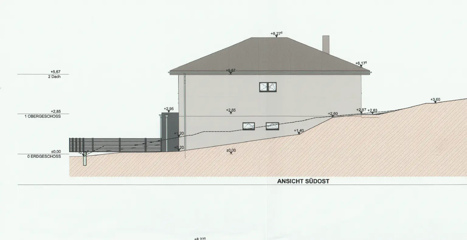 Plan Ansicht Südost