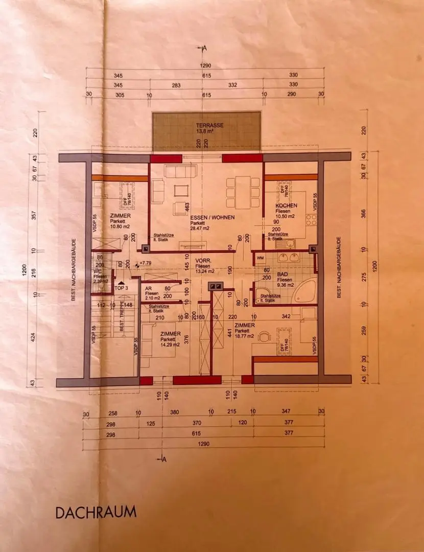 Großzügige 3-Zimmer-Wohnung mit Terrasse und Parkplatz