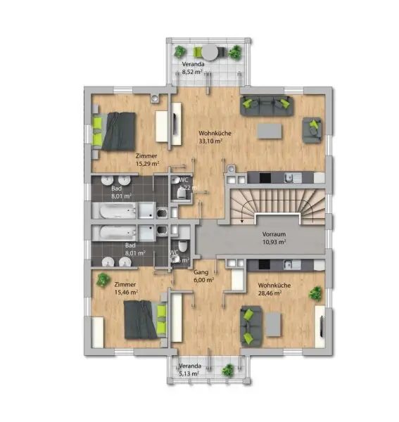 Elegante Villa im Landhausstil mit Riesengarage