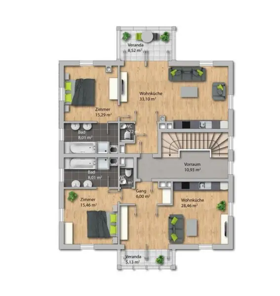 Elegante Villa im Landhausstil mit Riesengarage