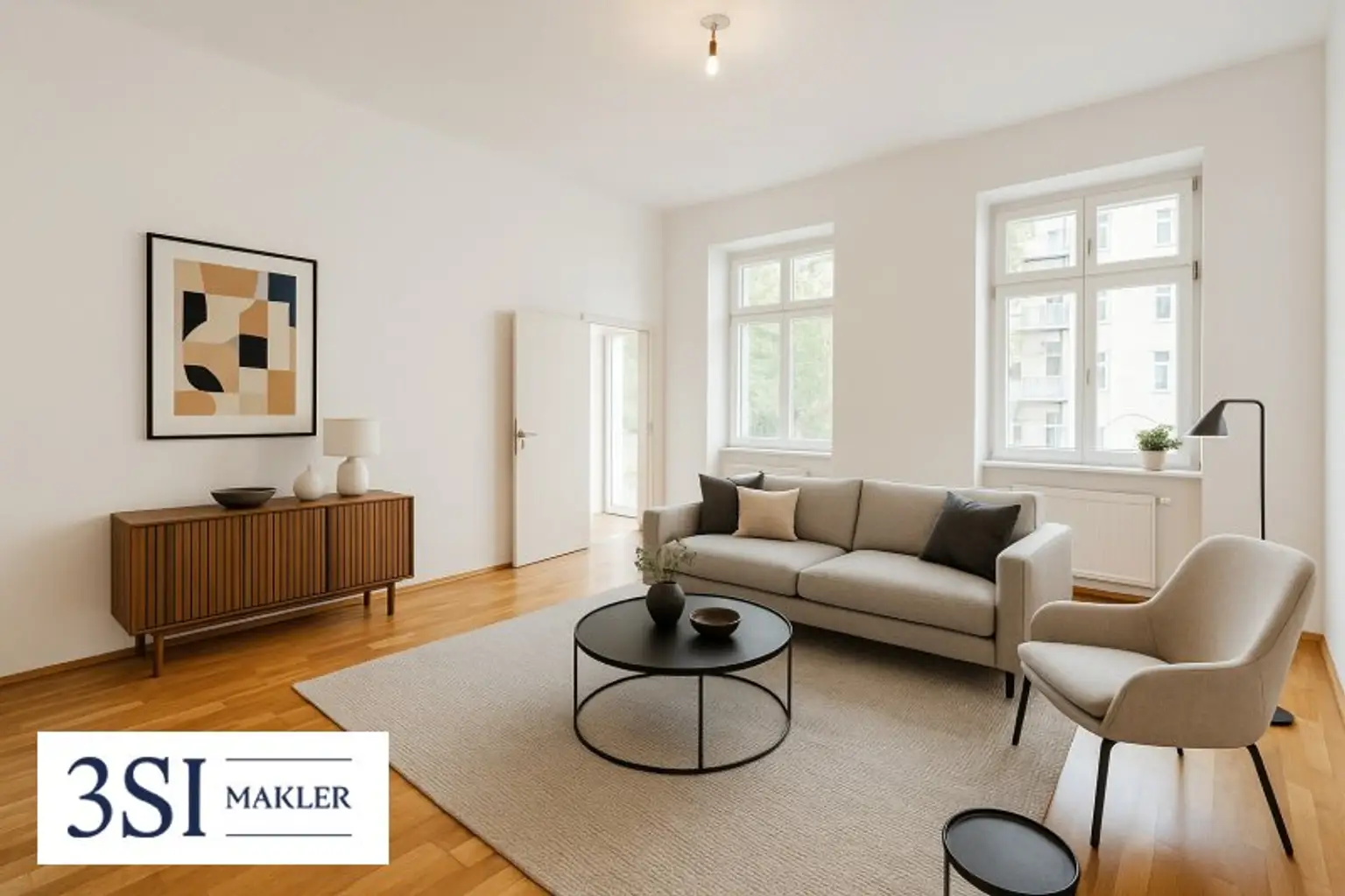 Großzügige Sonnenterrasse + absolute Privatsphäre - Helle 3-Zimmer-Wohnung in eleganter Altbauliegenschaft im 3. Bezirk