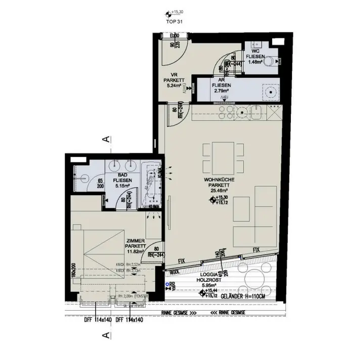 Erstbezug in Traumlage – 2 Zimmer mit Balkon nahe Naschmarkt