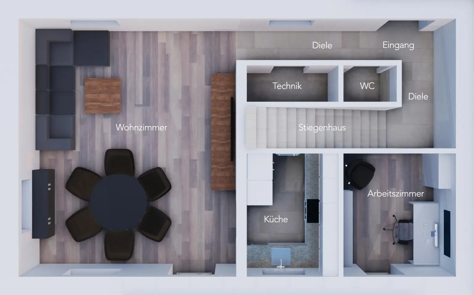 Visualisierung - Erdgeschoss