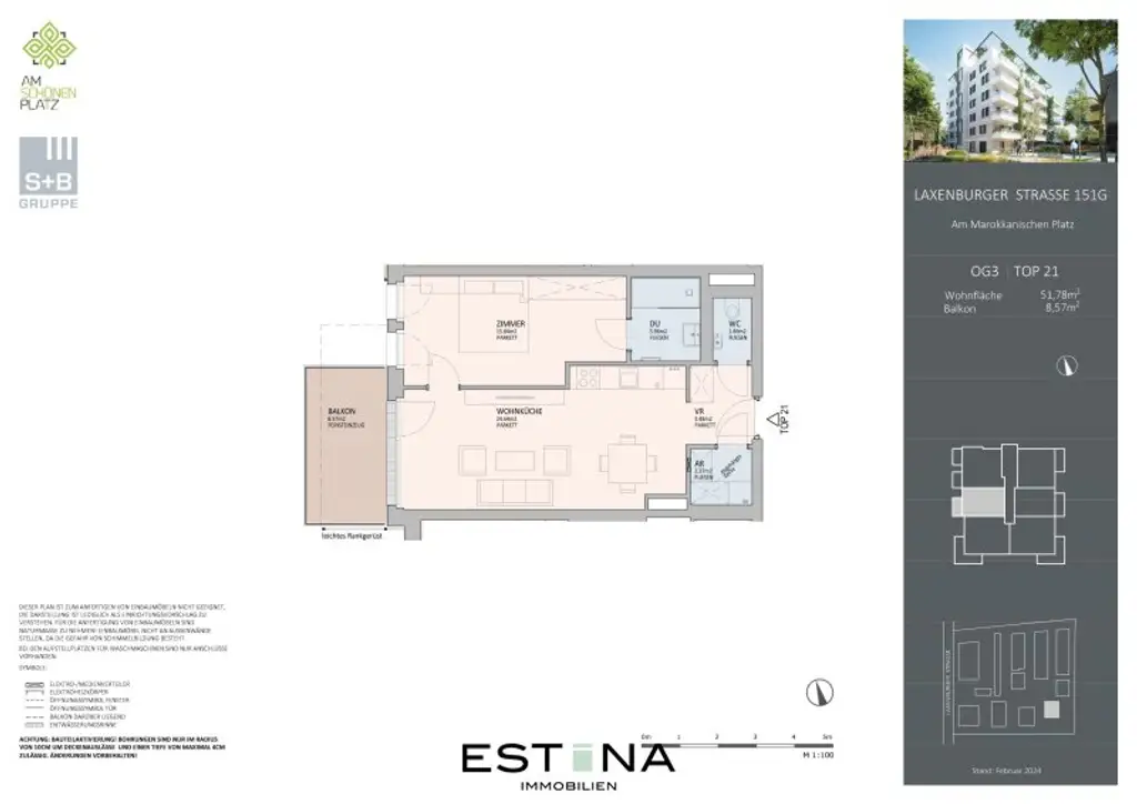 Provisionsfrei - Wohnprojekt "Am schönen Platz" - Pärchenwohnung mit perfektem Grundriss