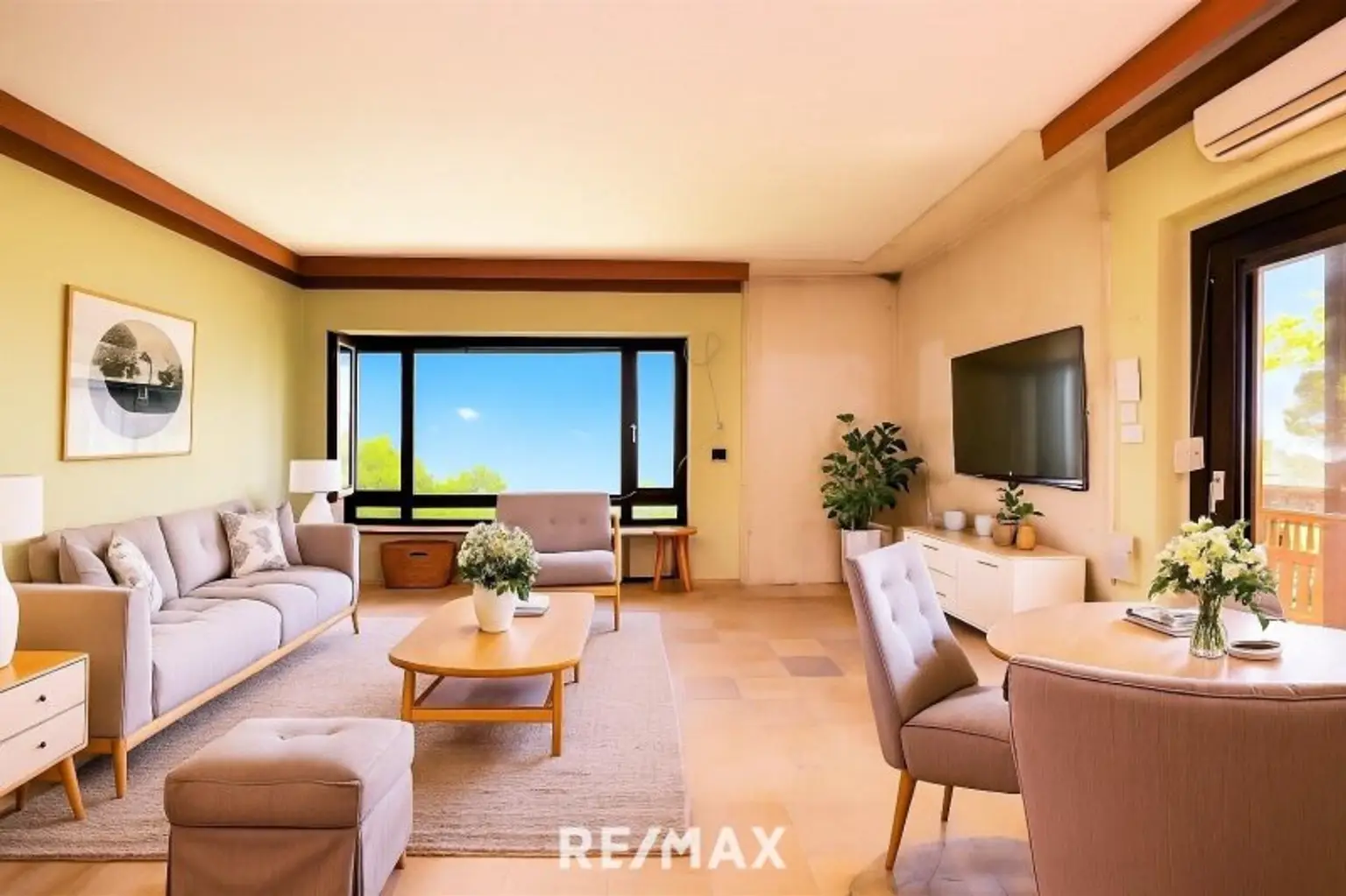 Wohnzimmer (virtuell eingerichtet)