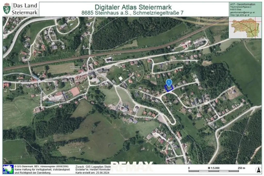 GIS Lageplan Steinhaus
