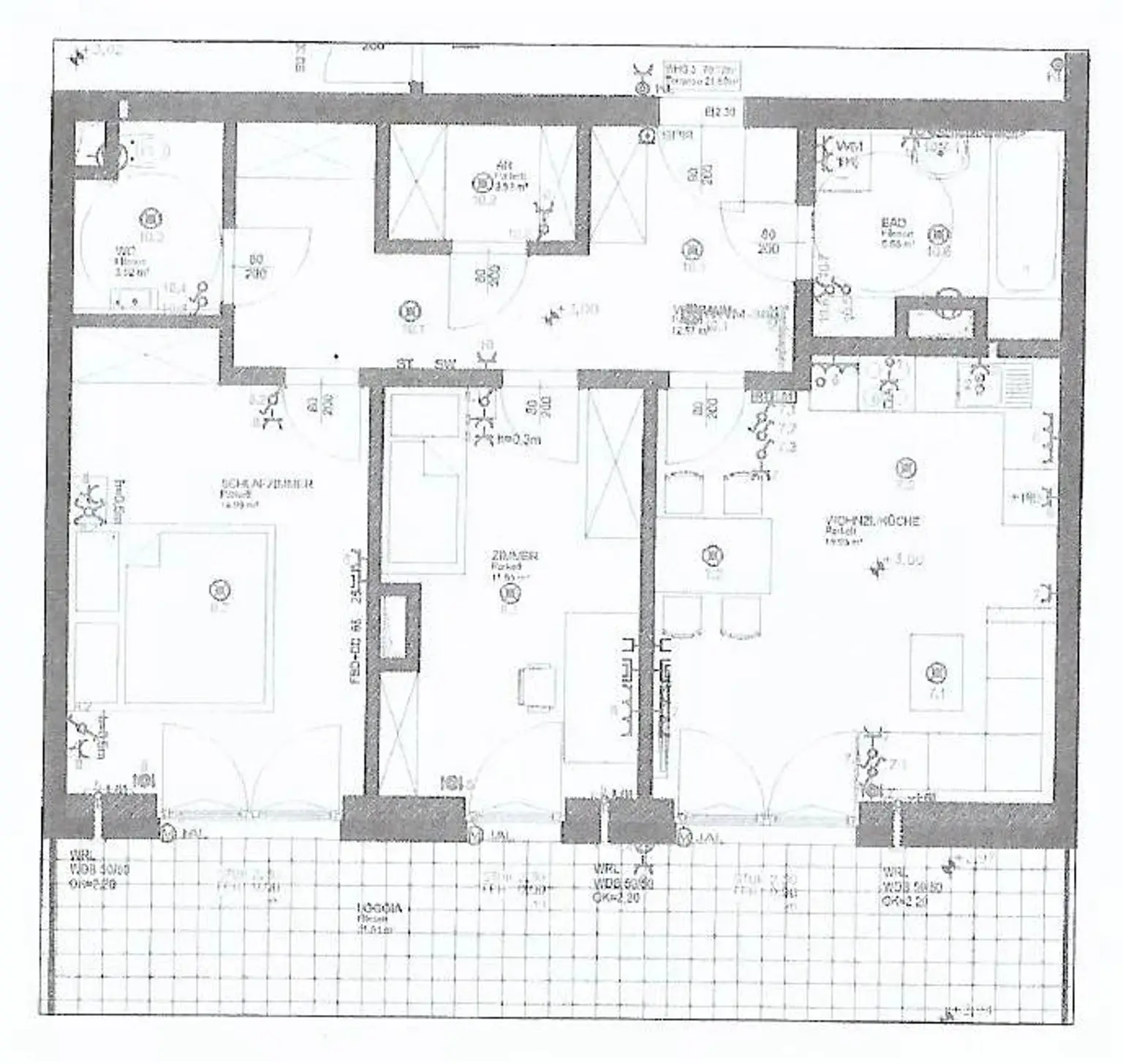 Perg (Stifterstraße): 3-Zimmerwohnung ca. 70 m² + große LOGGIA  + 2 Autoabstellplätze