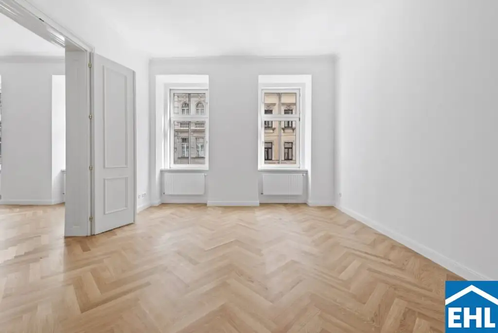 Erstbezug nach Sanierung: Prachtvolle 3 Zimmer-Altbauwohnung Nähe U4 Pilgramgasse