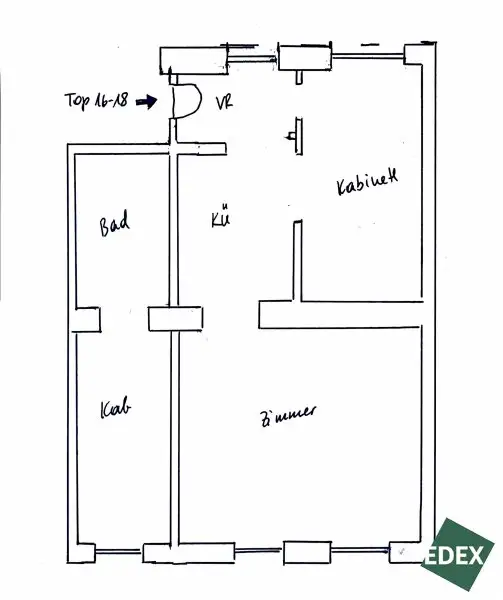 Sanierungsbedürftige 2,5-Zimmer-Altbauwohnung in guter Lage in Meidling