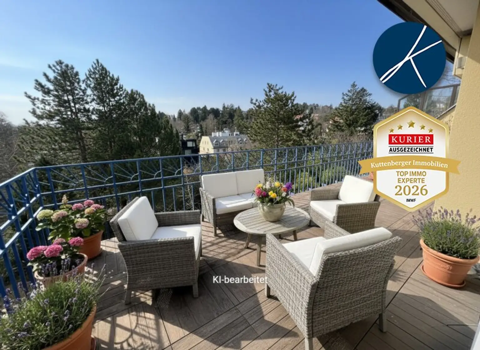 Süd-West Terrasse 16 m²