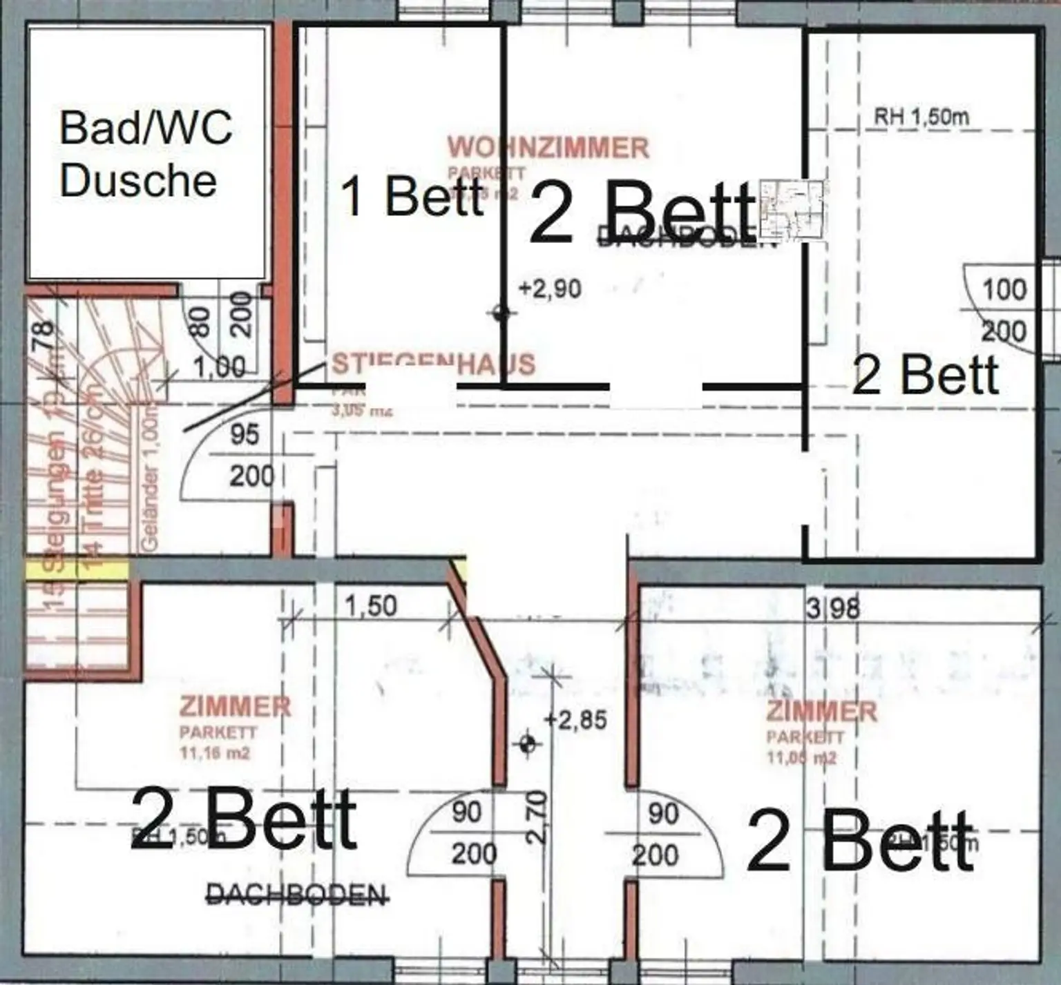 Grundstück mit hoher Bebauungsdichte