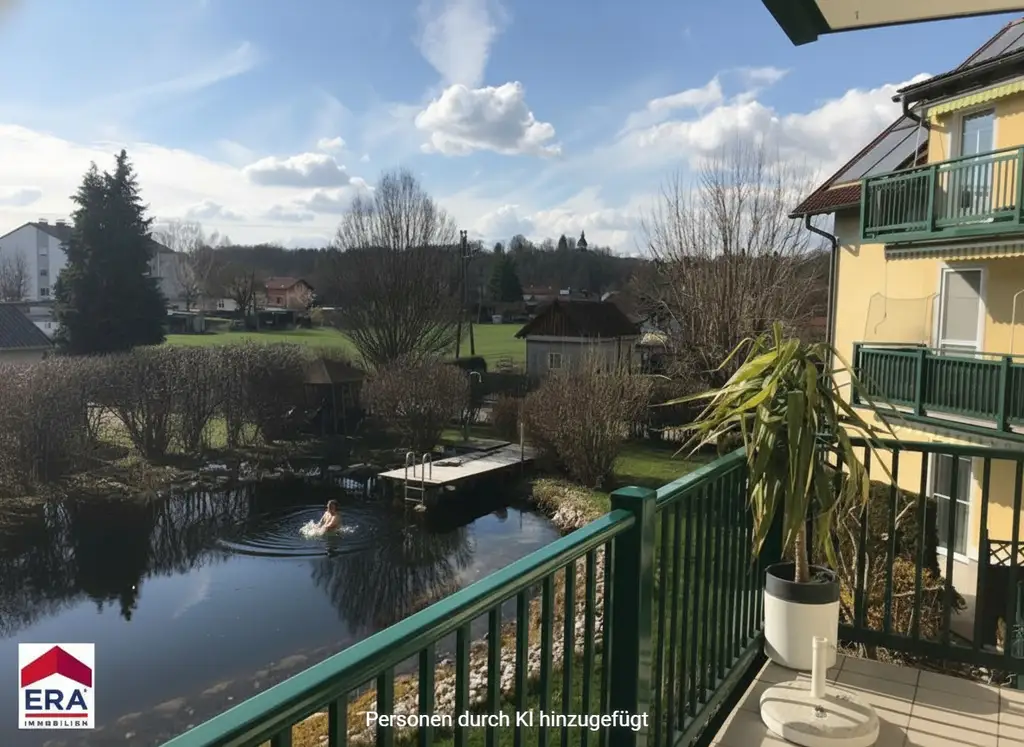 Schöner Wohnen im ÖKO-Dorf Nöstlbach mit Balkon, Schwimmteich