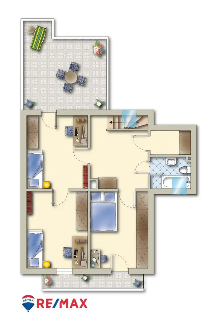 Grundriss Haus 70, Obergeschoss