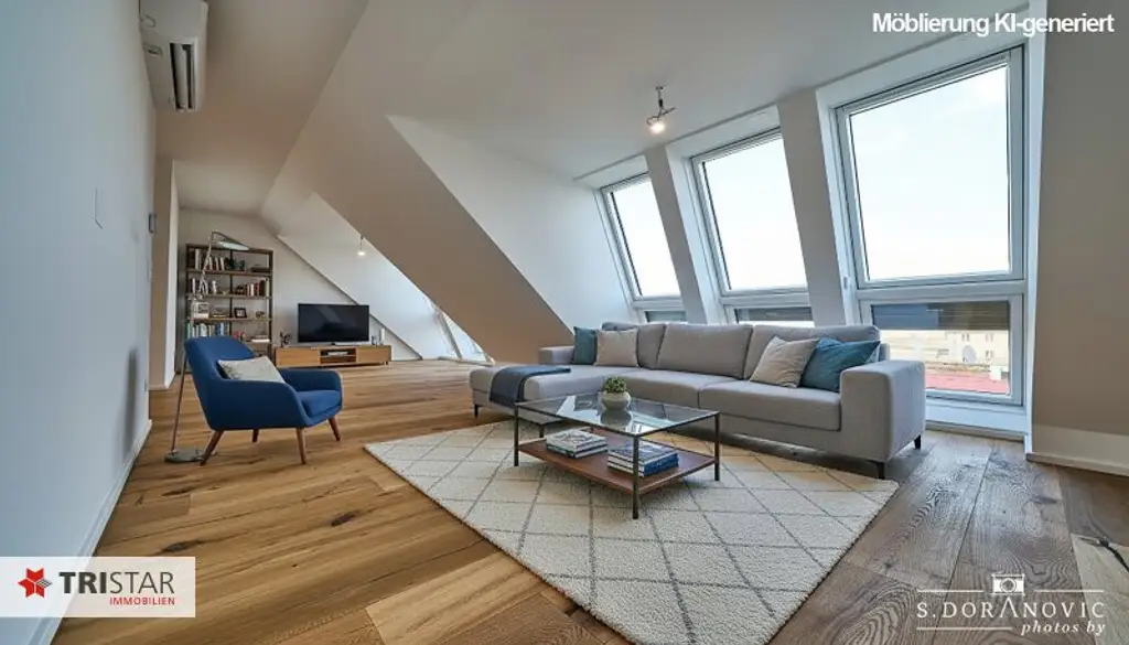 NEU! ++ SIEBENBRUNNENPLATZ ++ 6 EXKLUSIVE DG-WOHNUNGEN MIT WIENBLICK ++ SOFORT BEZIEHBAR ++ EIGENTUM ++ 1050 WIEN ++