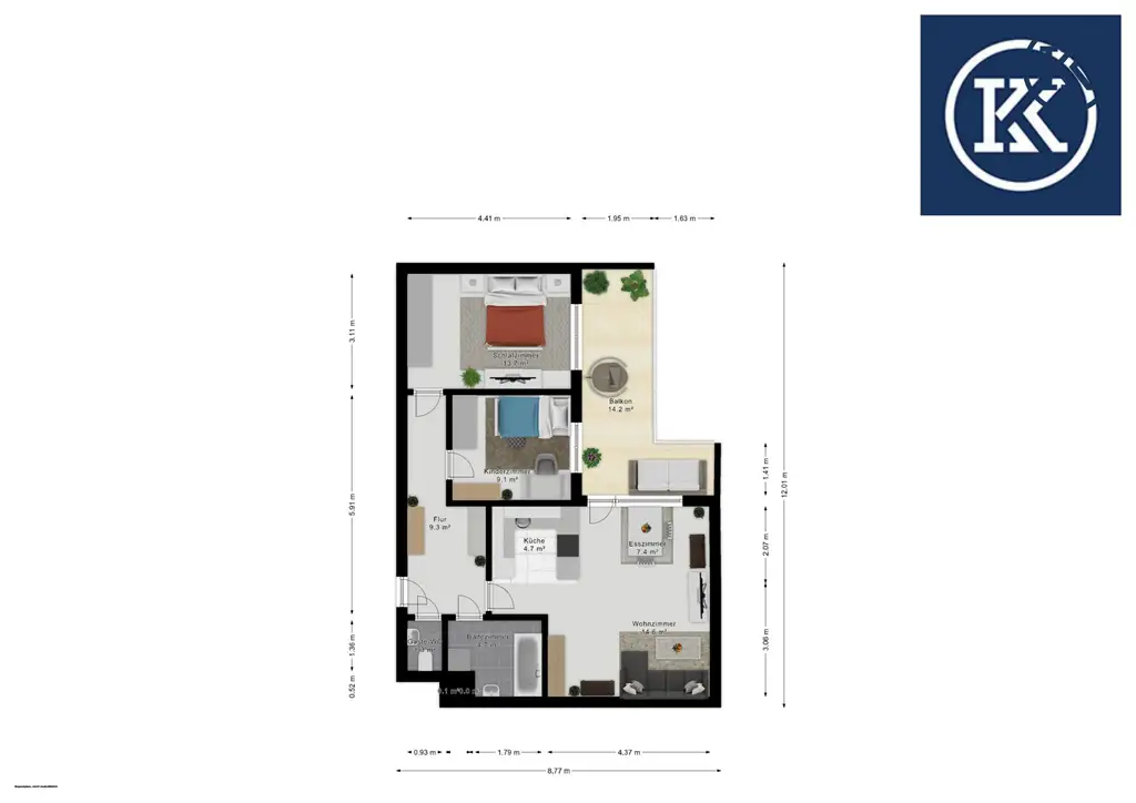 OPEN HOUSE am Dienstag den 19.08.25 ab 10 Uhr für die
Hofseitige 3-Zimmer-Wohnung mit 14 m² Loggia