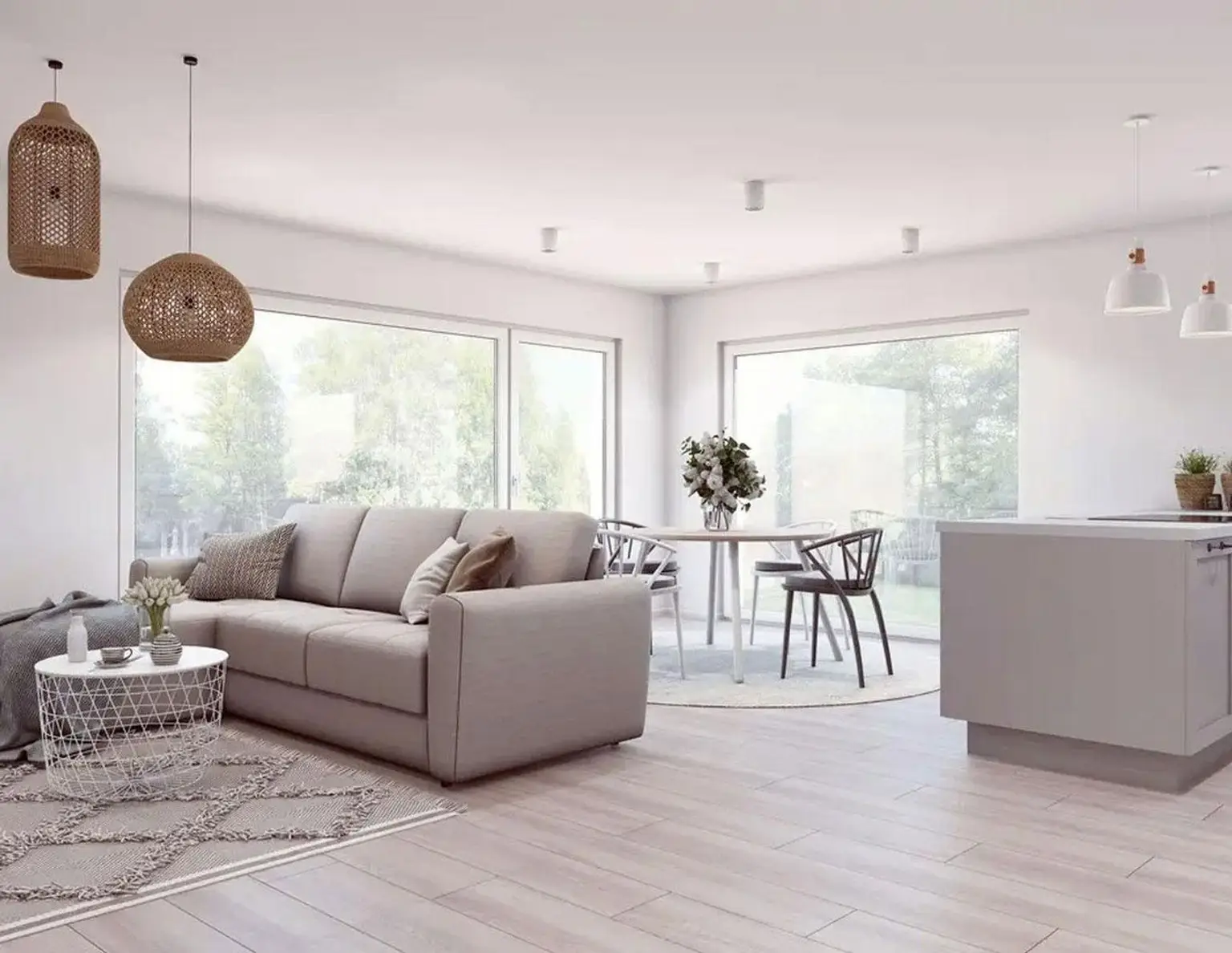 DAN-WOOD-FERTIGHAUS Bungalow SCHLÜSSELFERTIG ohne Grund