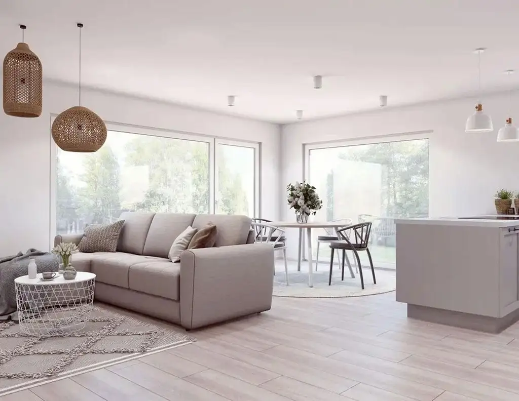DAN-WOOD-FERTIGHAUS Bungalow SCHLÜSSELFERTIG ohne Grund