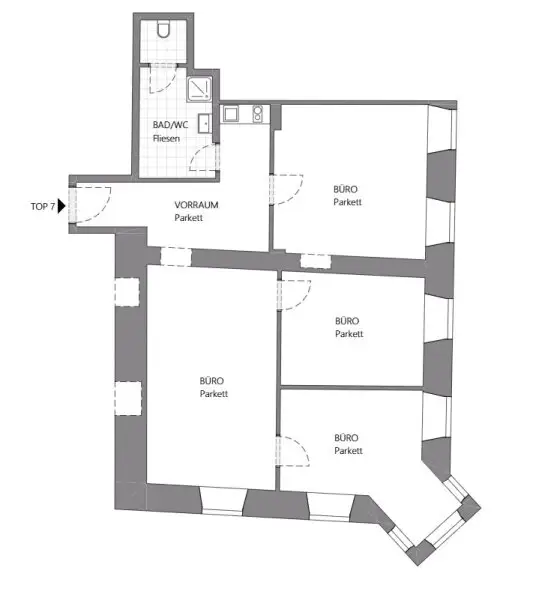 Attraktive Büro-/Kanzleifläche in 1A Innenstadtlage von Klagenfurt