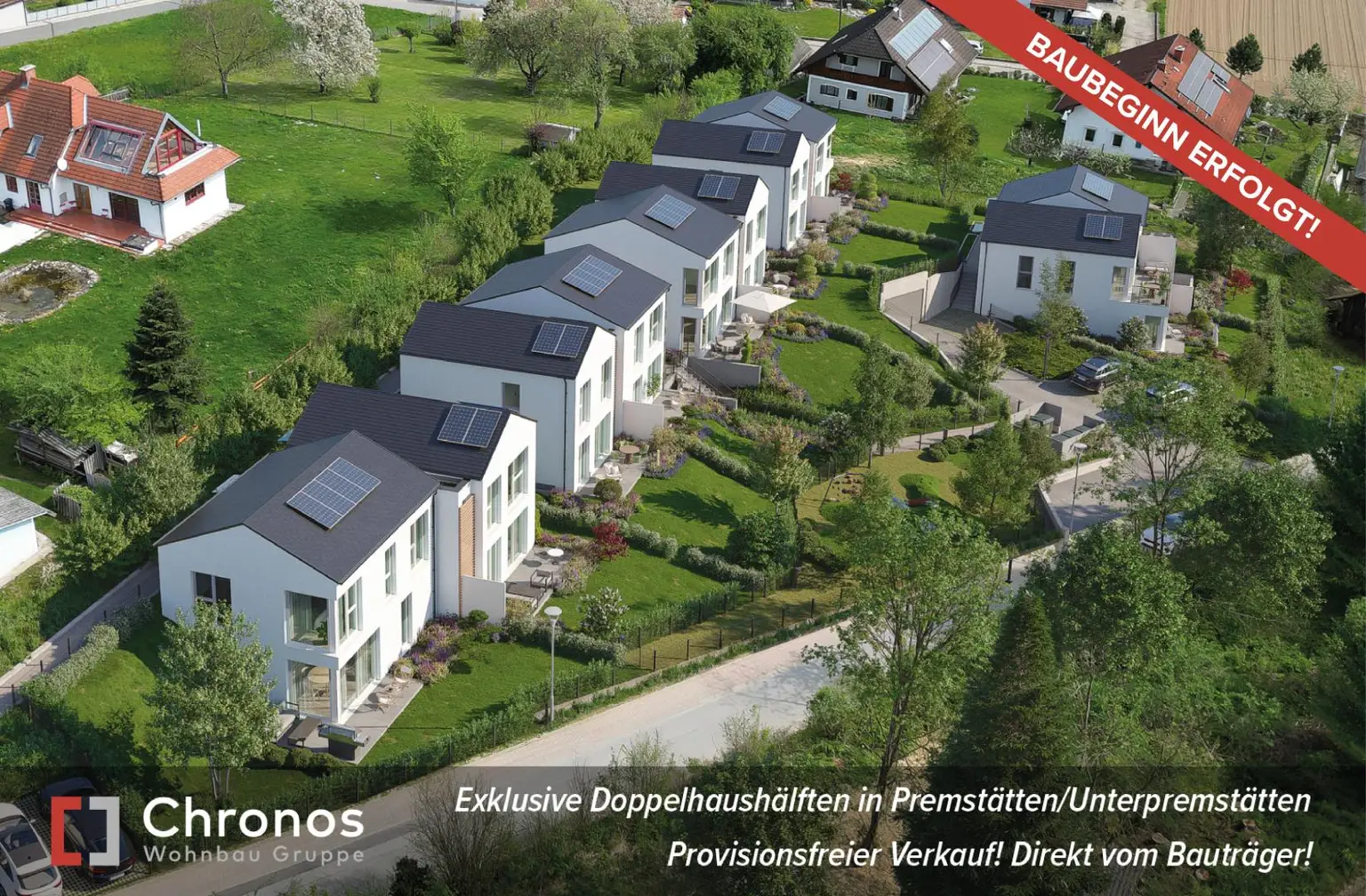 Sommer-AKTION! Baubeginn Erfolgt! Neubau-Doppelhaushälfte in Unterpremstätten! Provisionsfrei und direkt vom Bauträger!