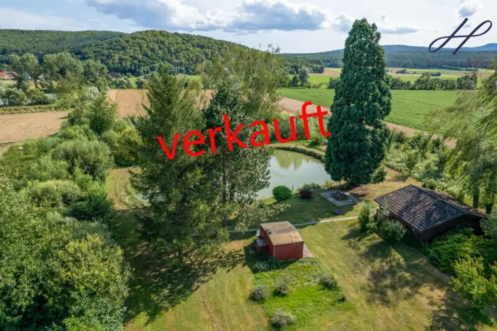 NEUER PREIS! - Grundstück mit 2 Teichen und Fischerhütte!