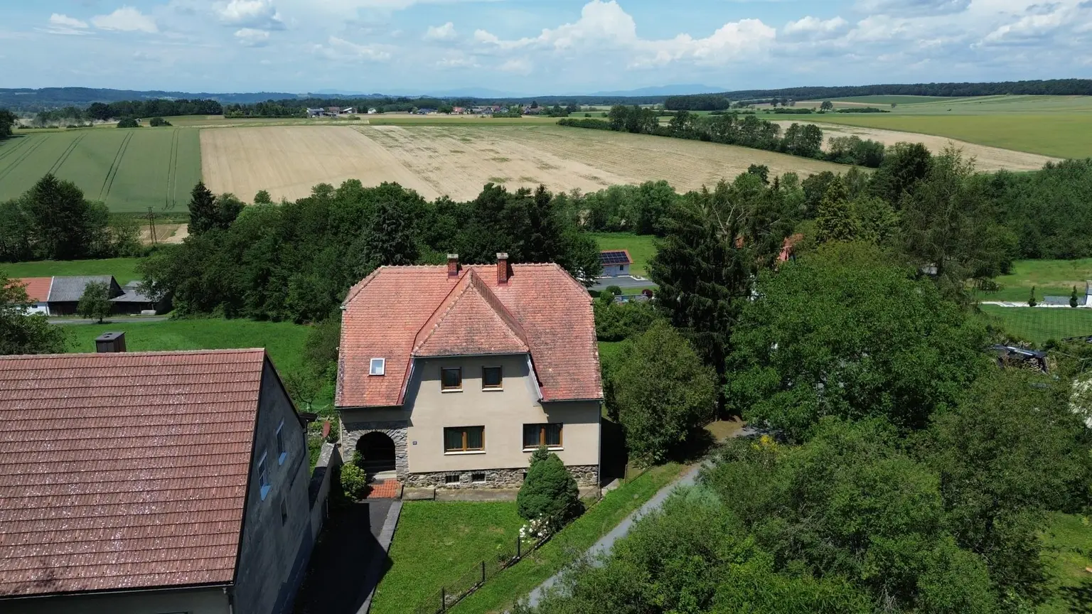 Ansicht mit Drohne
