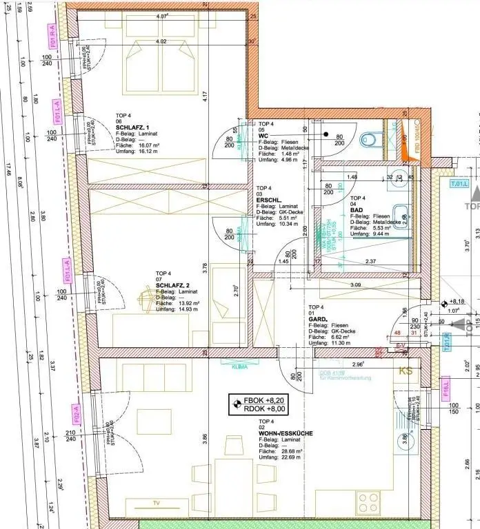 Wohnungsplan Top 4
