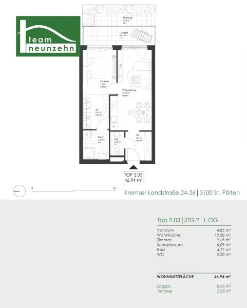 MITTEN IN DER STADT Ruhe auf der begrünten Terrasse genießen - 2 Zimmer Neubauwohnung. - WOHNTRAUM