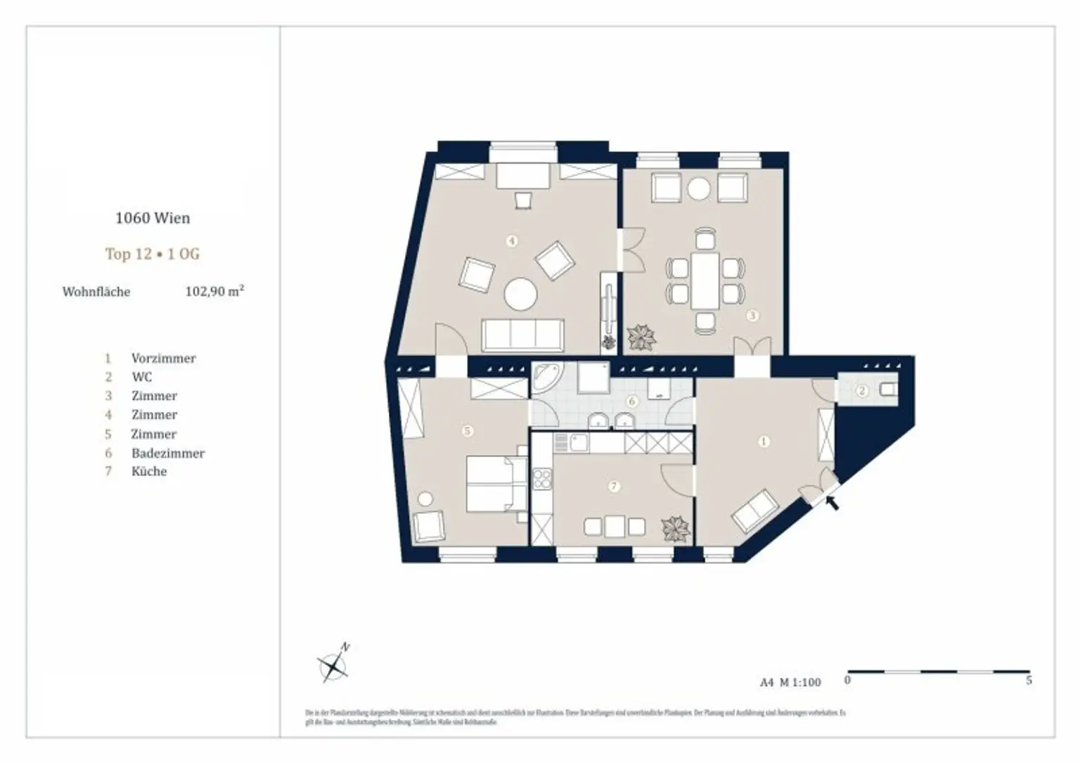 Schöne 3-Zimmer Wohnung, Nähe Westbahnhof