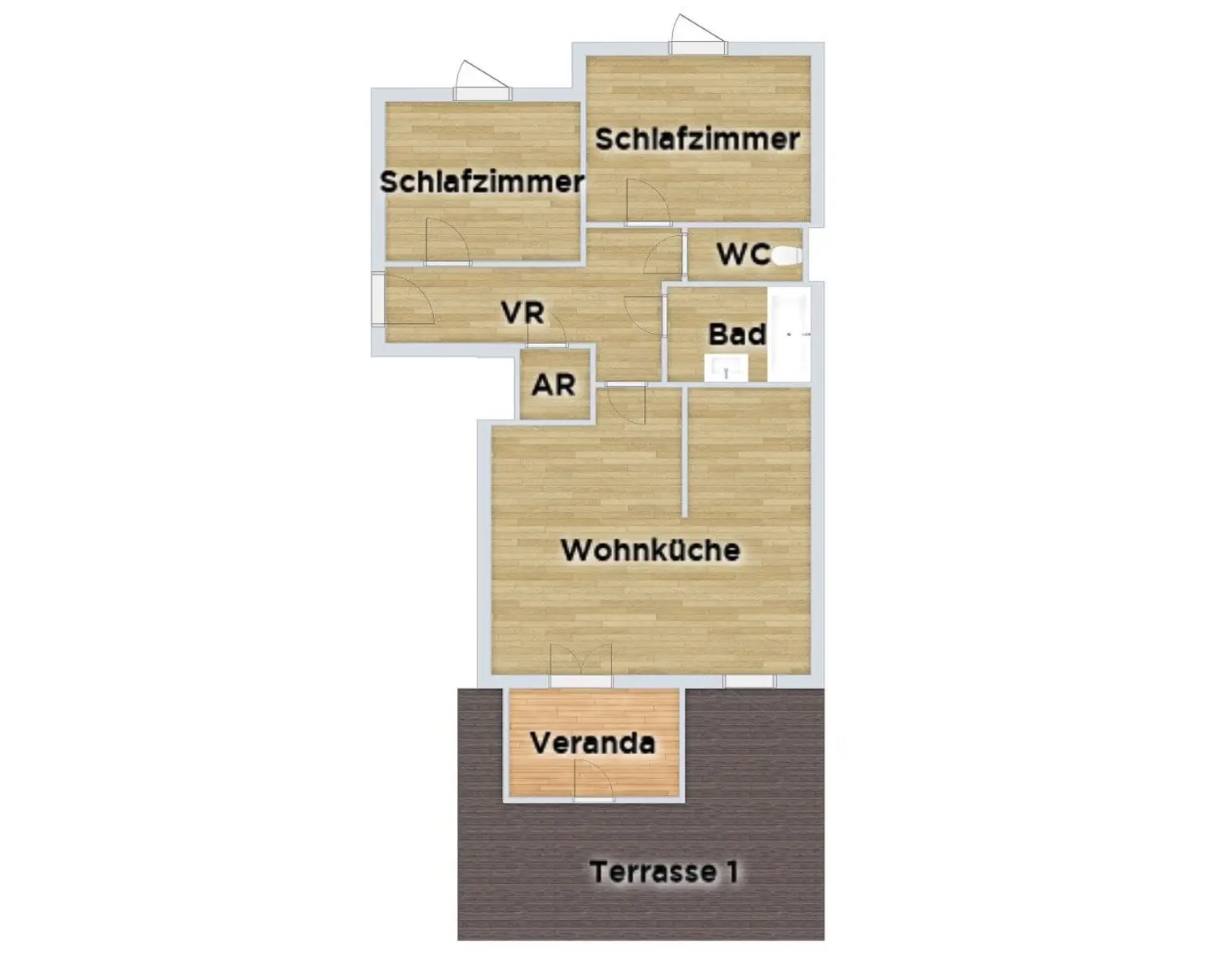 Moderne Stadtwohnung mit sonniger Terrasse und exzellenter Lage in Asten