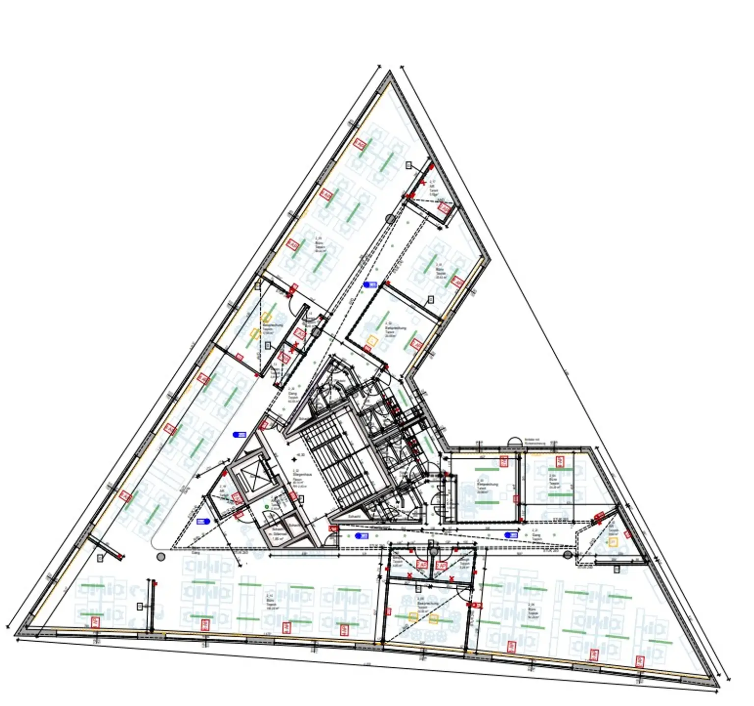 1150 Wien, Pfeiffergasse 2 Grundriss 2.OG ca. 665 m²