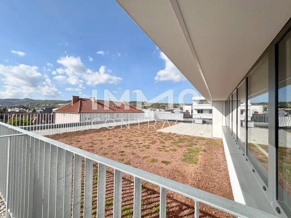 53,21qm 2ZI- Dachgeschosswohnung mit 19,55qm Terrasse, 30qm Gründach, und 14,07qm Balkon