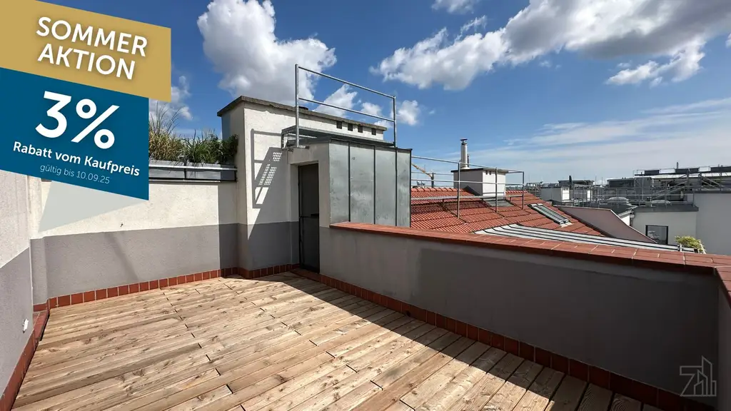 Loftartige Dachgeschoßwohnung mit großzügiger Dachterrasse  | Bezugsbereit | PROVISIONSFREI