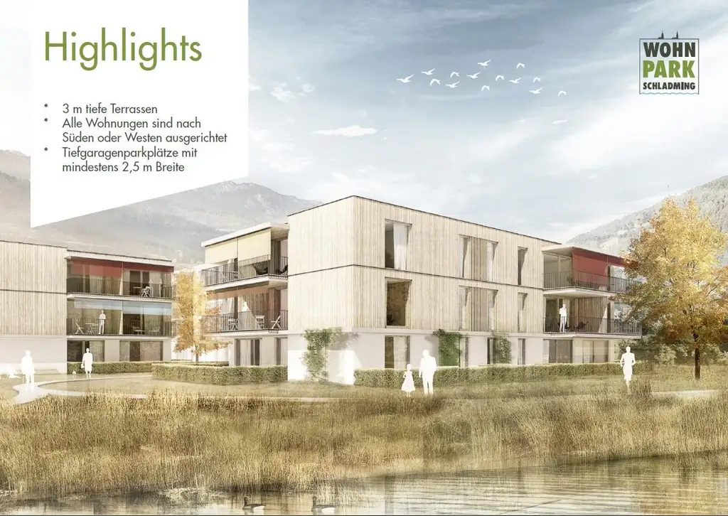 Hochwertige Neubauwohnung in Zentrumsnähe! PENTHOUSE TOP O 3.1 - Projekt "Wohnpark Schladming"