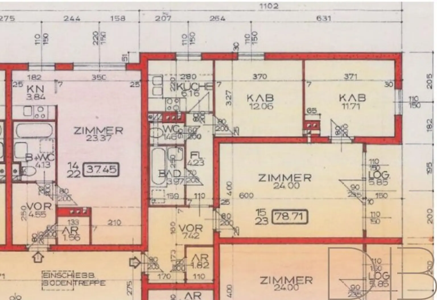 Grundriss mit 2 separaten Einheiten