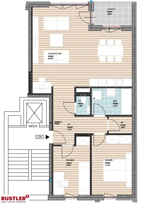 Moderne 3 Zimmerwohnung in guter Lage - zu mieten
